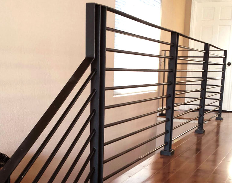 Black painted Steel Stairs in Home