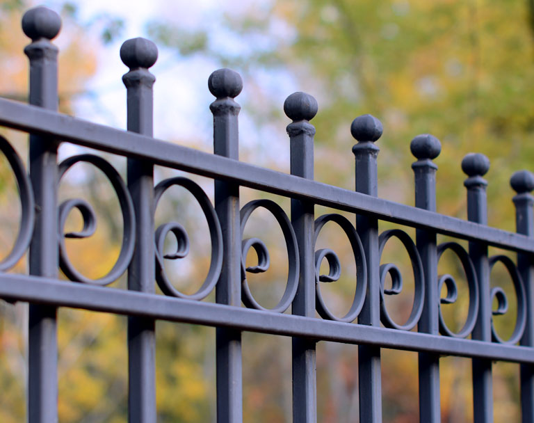 Decorative cast iron wrought fence